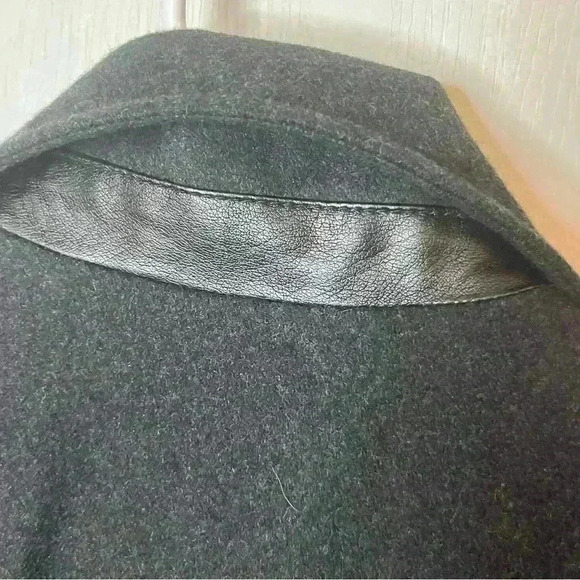 Tasso Elba Trench Coat Men’s Medium Black Wool Blend Duffle Parka Jacket Lined - Picture 9 of 12